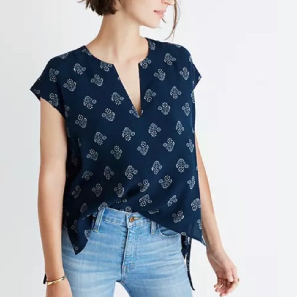 Madewell Skylight side-tie in Floralstamp